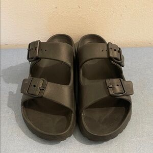 Goodfellow & Co Black Double Strap Sandals (Birkenstock)